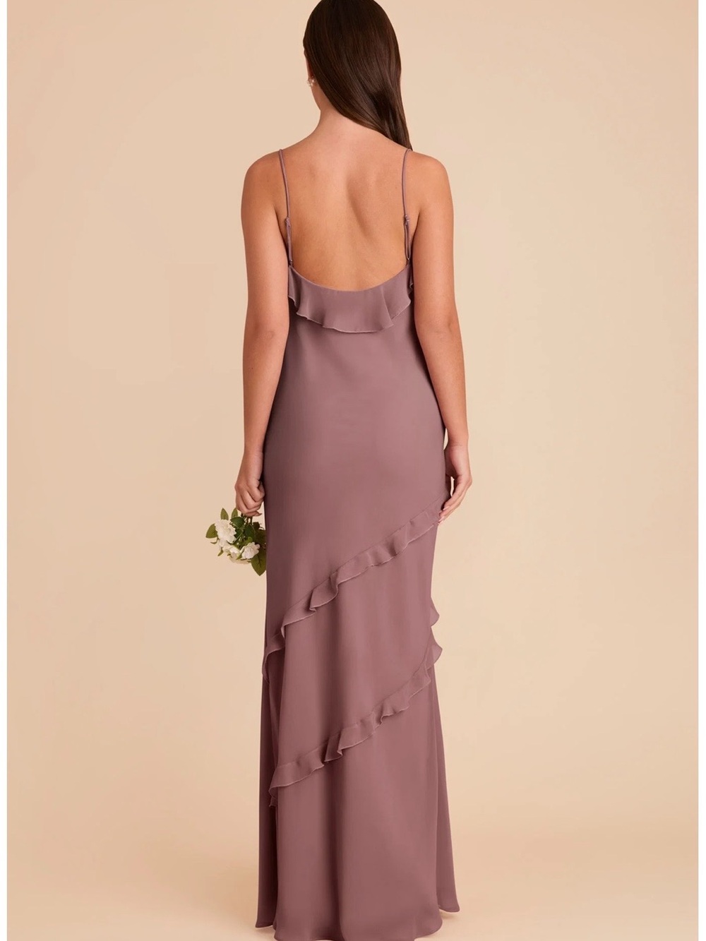 Birdy Grey Valentina Chiffon Dress in Dark Mauve - Picture 3 of 3